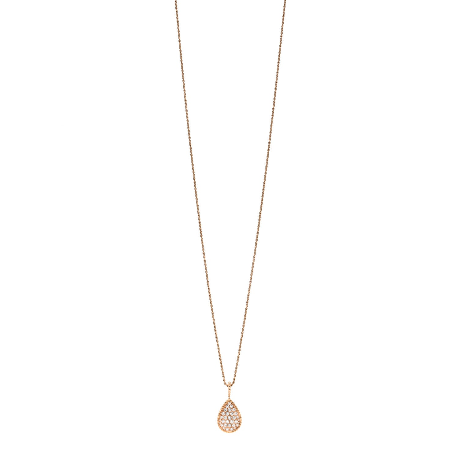 Boucheron 18K Yellow Gold Diamond L Serpent Boheme Necklace 1 of 4