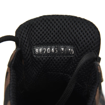 Fendi Nylon FF Reloaded High Top Sneakers 39.5 Tobacco Black 8 of 16
