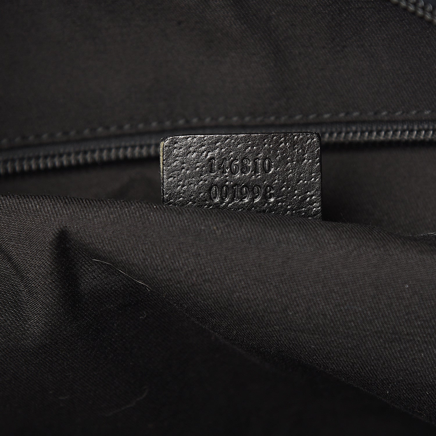 Gucci GG Monogram Web Large Collapsible Carry On Duffle Bag Black 6 of 9