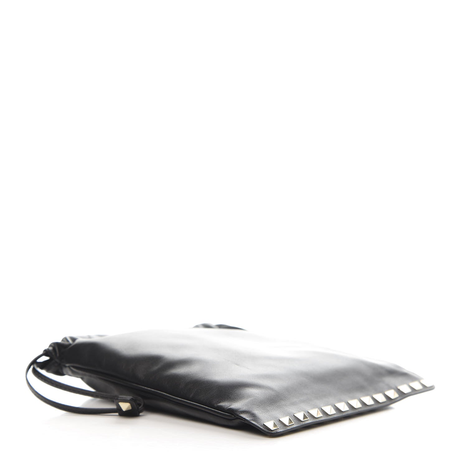 Valentino Garavani Calfskin Rockstud Drawstring Pouch Black 4 of 6