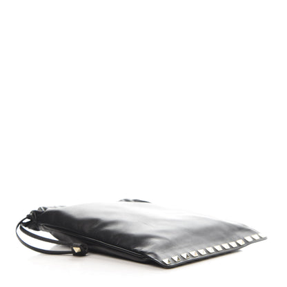 Valentino Garavani Calfskin Rockstud Drawstring Pouch Black 4 of 6