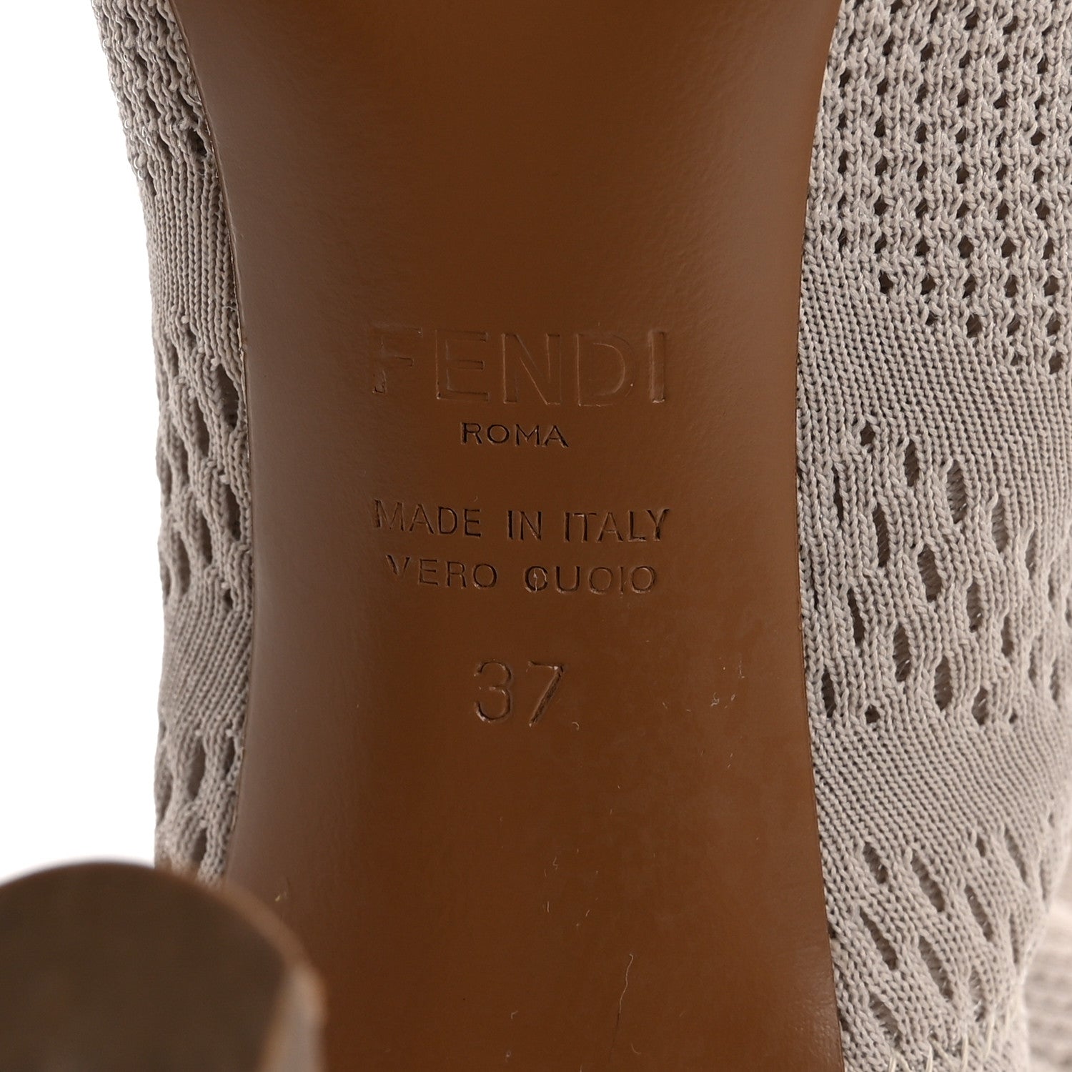 Fendi Technical 3D Mesh FFrame Tall Boots 37 Folk 7 of 13