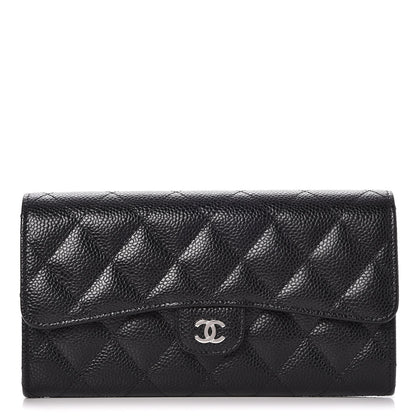 Chanel Caviar Quilted Large Flap Wallet Black 1 of 9