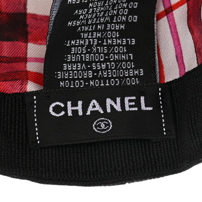 Chanel Cotton Beaded CC Cap Hat Black 8 of 8