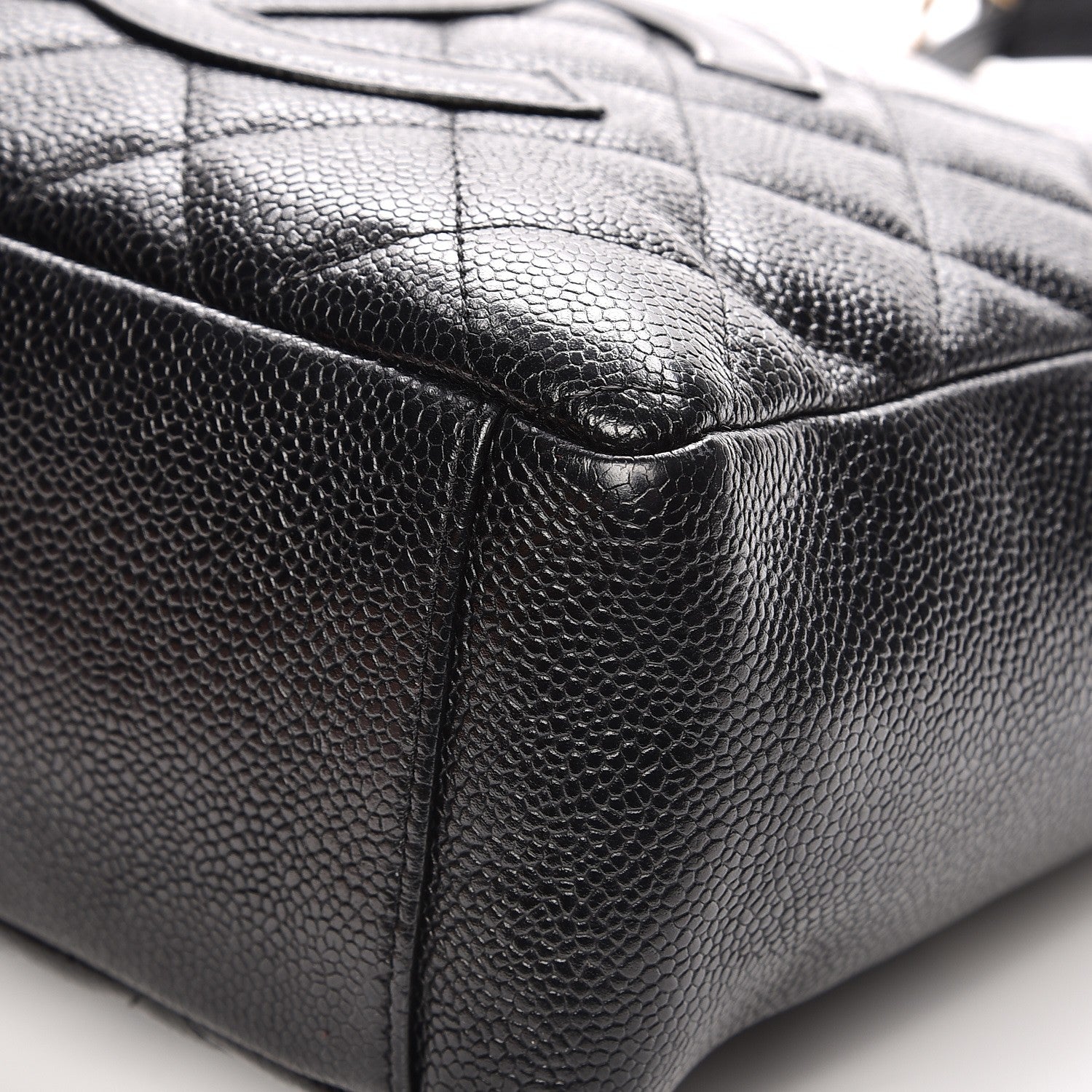 Chanel Caviar Quilted Petit Shopping Tote PST Black 9 of 11