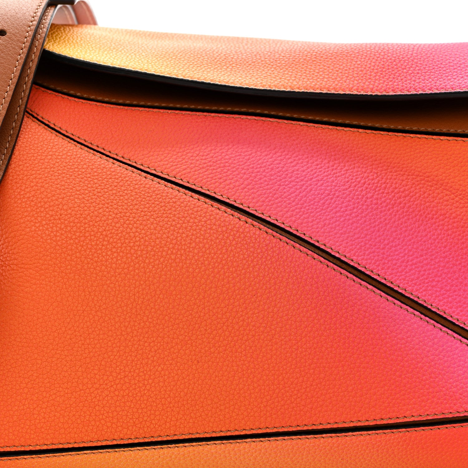 Loewe Calfskin Medium Puzzle Bag Orange Sunset 7 of 9