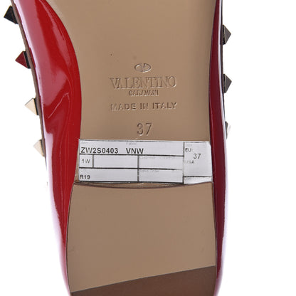 Valentino Garavani Patent Nappa Rockstud Ballerina Flats 37 Rosso Valentino Poudre 7 of 10