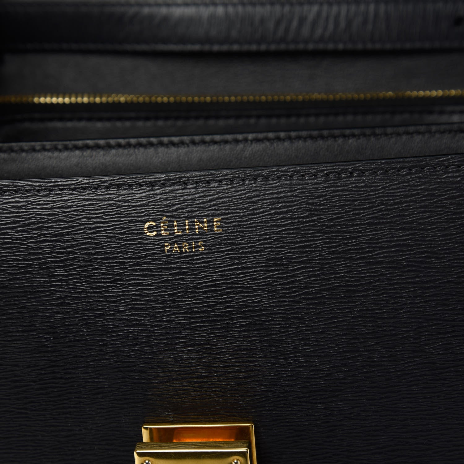 Celine Liege Calfskin Medium Classic Box Flap Bag Anthracite 9 of 12