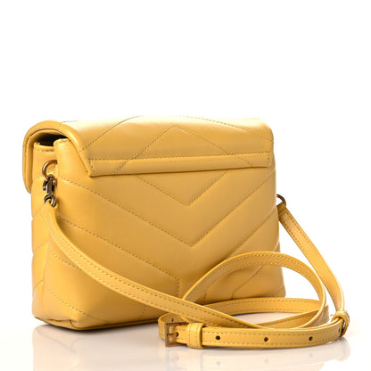 Saint Laurent Calfskin Y Quilted Monogram Toy Loulou Crossbody Bag Sunflower 3 of 10