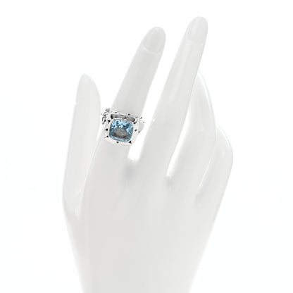 John Hardy Sterling Silver Blue Topaz Batu Kali Square Ring 54 7 2 of 4