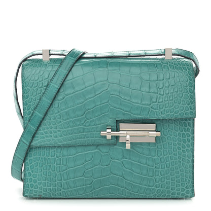 Hermes Matte Alligator Verrou 21 Bleu Paon 1 of 13