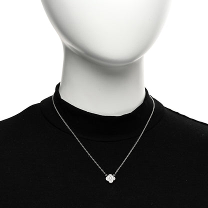 Van Cleef & Arpels 18K White Gold Diamond Pure Alhambra Pendant Necklace 2 of 6