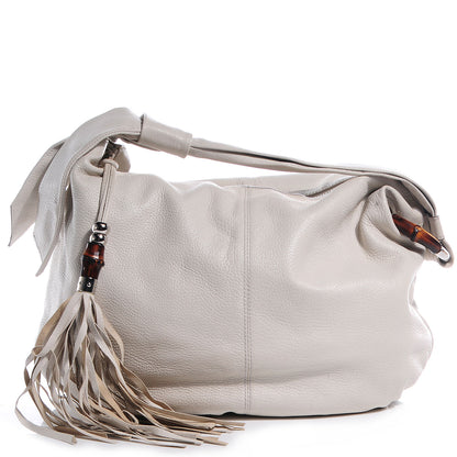 Gucci Leather Medium Jungle Hobo White 1 of 9