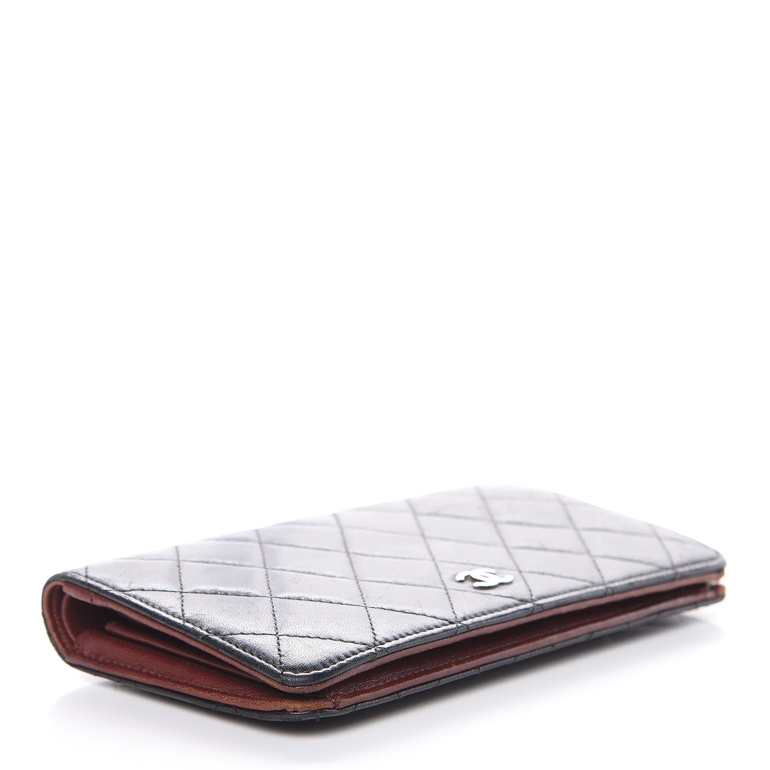 Chanel Lambskin Quilted Yen Wallet Black 4 of 17