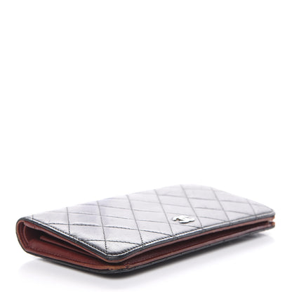Chanel Lambskin Quilted Yen Wallet Black 4 of 17