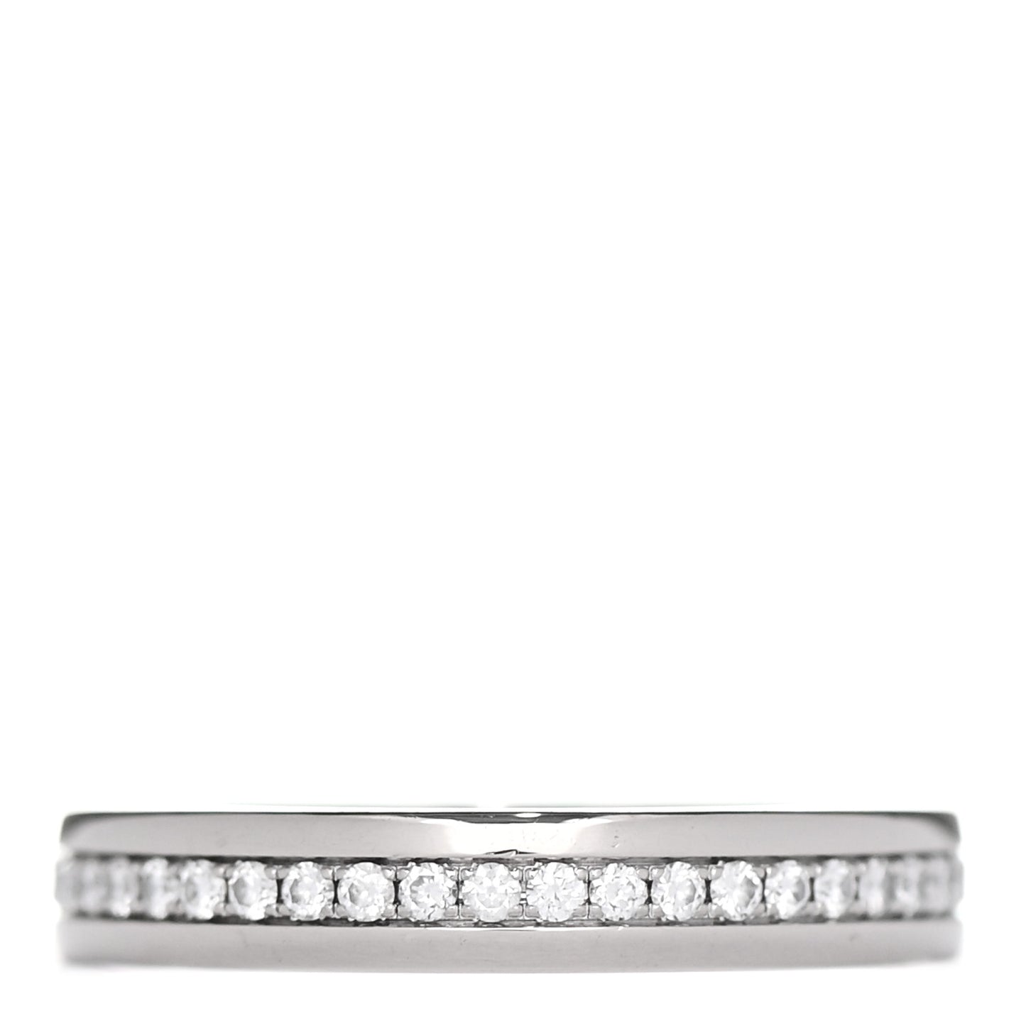 18K White Gold Diamond Metro Wedding Band Ring 47 4