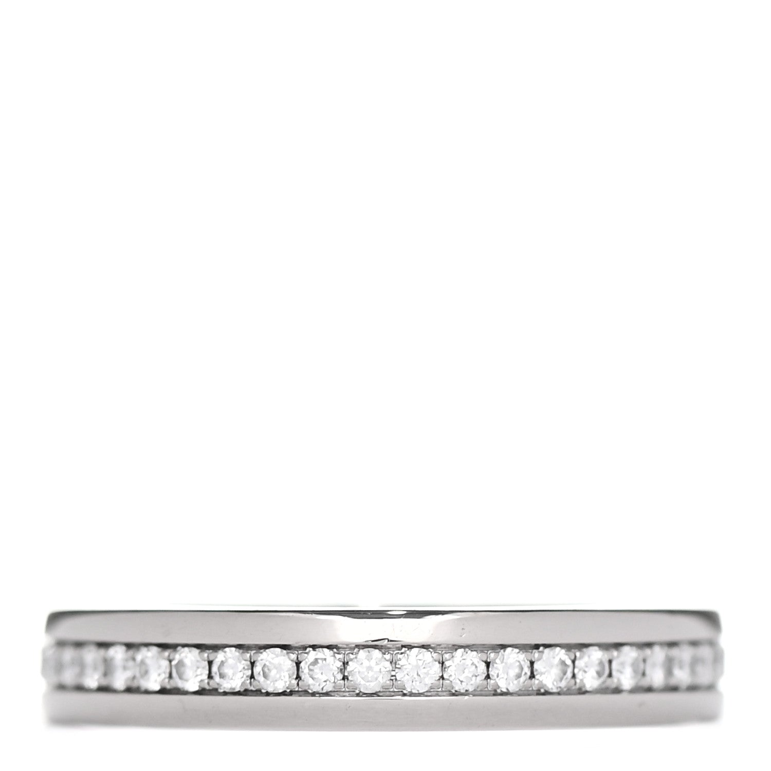 Tiffany 18K White Gold Diamond Metro Wedding Band Ring 47 4 3 of 5