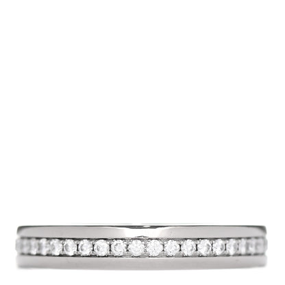 Tiffany 18K White Gold Diamond Metro Wedding Band Ring 47 4 3 of 5