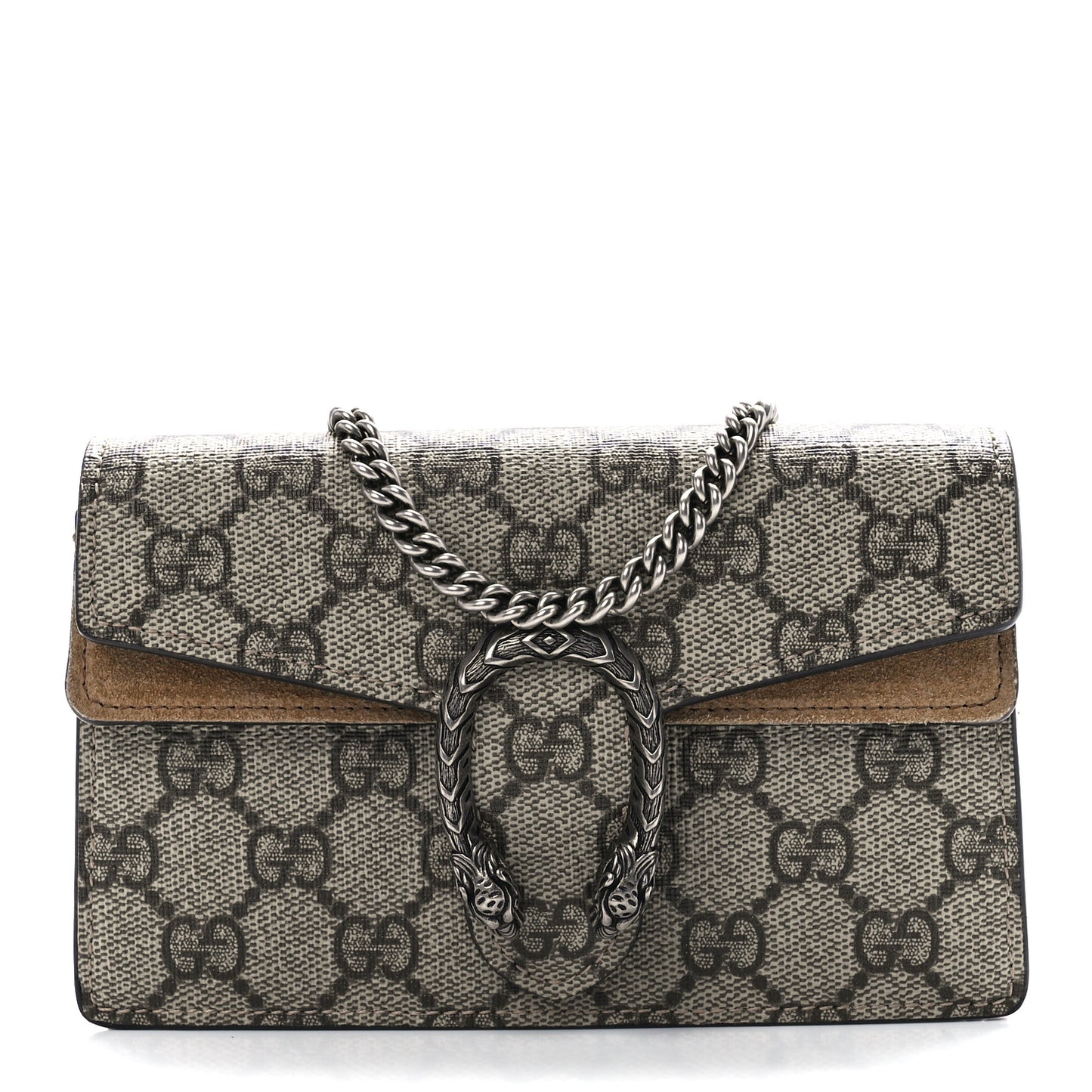 GG Supreme Monogram Super Mini Dionysus Shoulder Bag Taupe