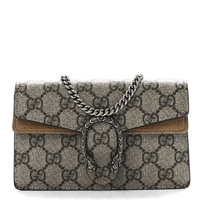 Gucci GG Supreme Monogram Super Mini Dionysus Shoulder Bag Taupe 1 of 11