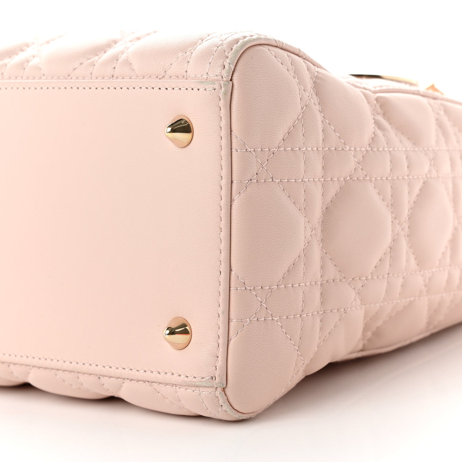 Christian Dior Lambskin Cannage Medium Lady Dior Light Pink 9 of 10