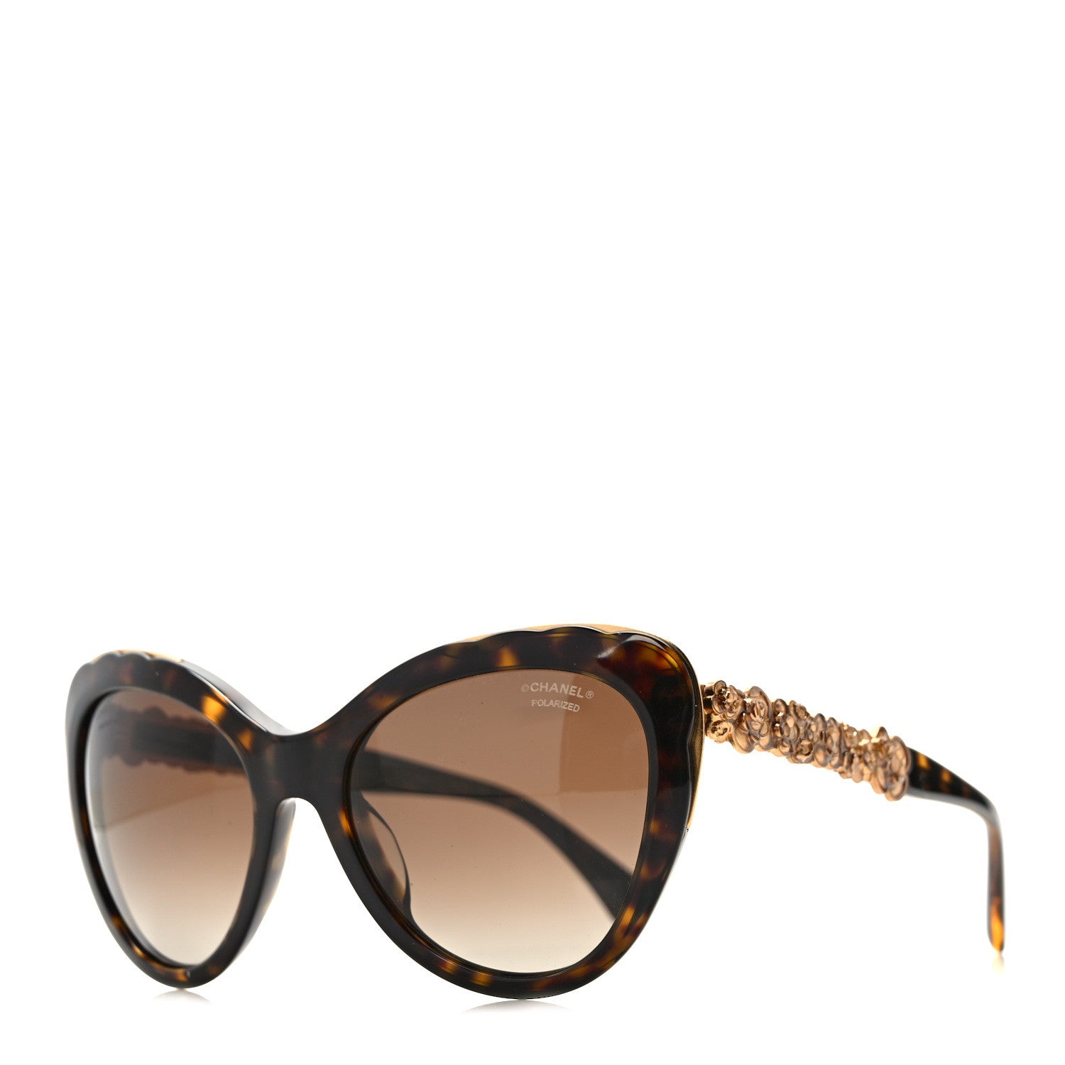 Chanel Polarized Bijou Cat Eye Sunglasses 5354-A Black 1 of 8