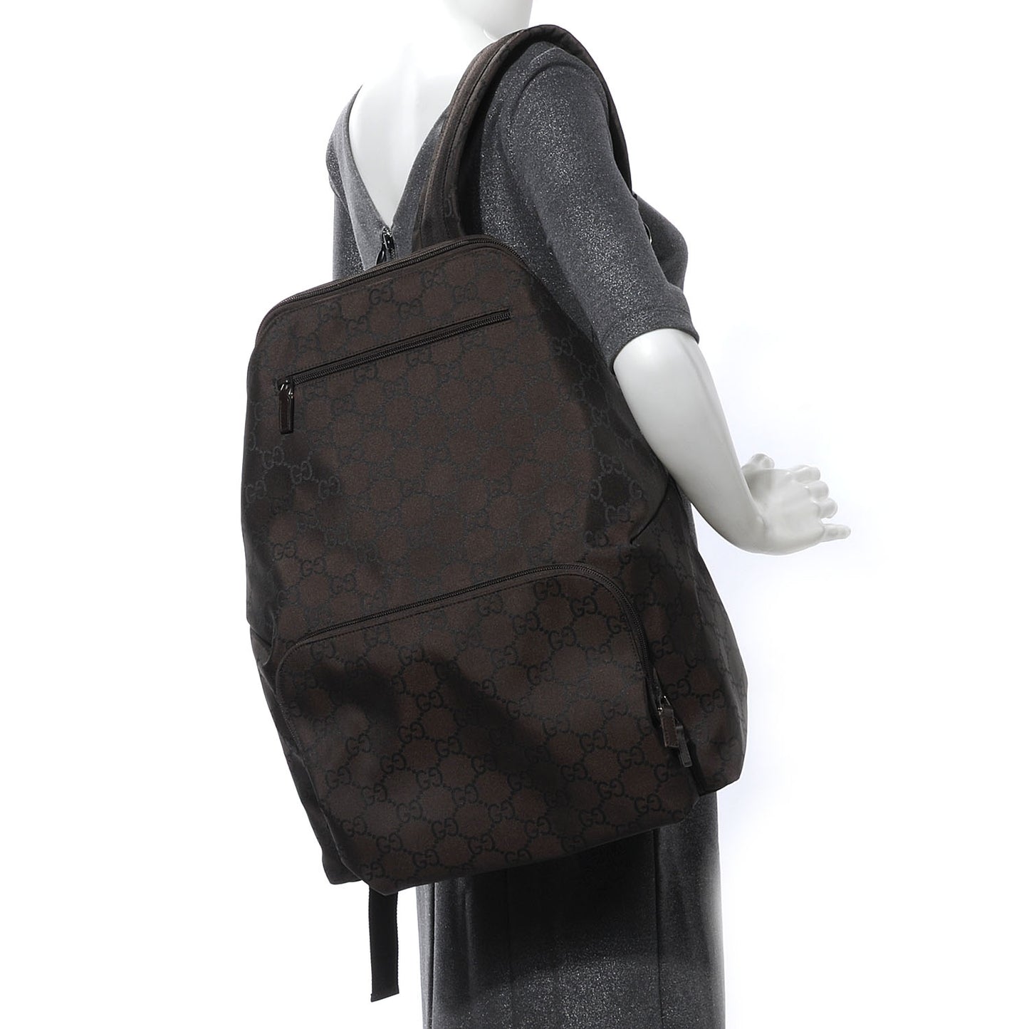 Nylon Monogram Day Backpack Brown