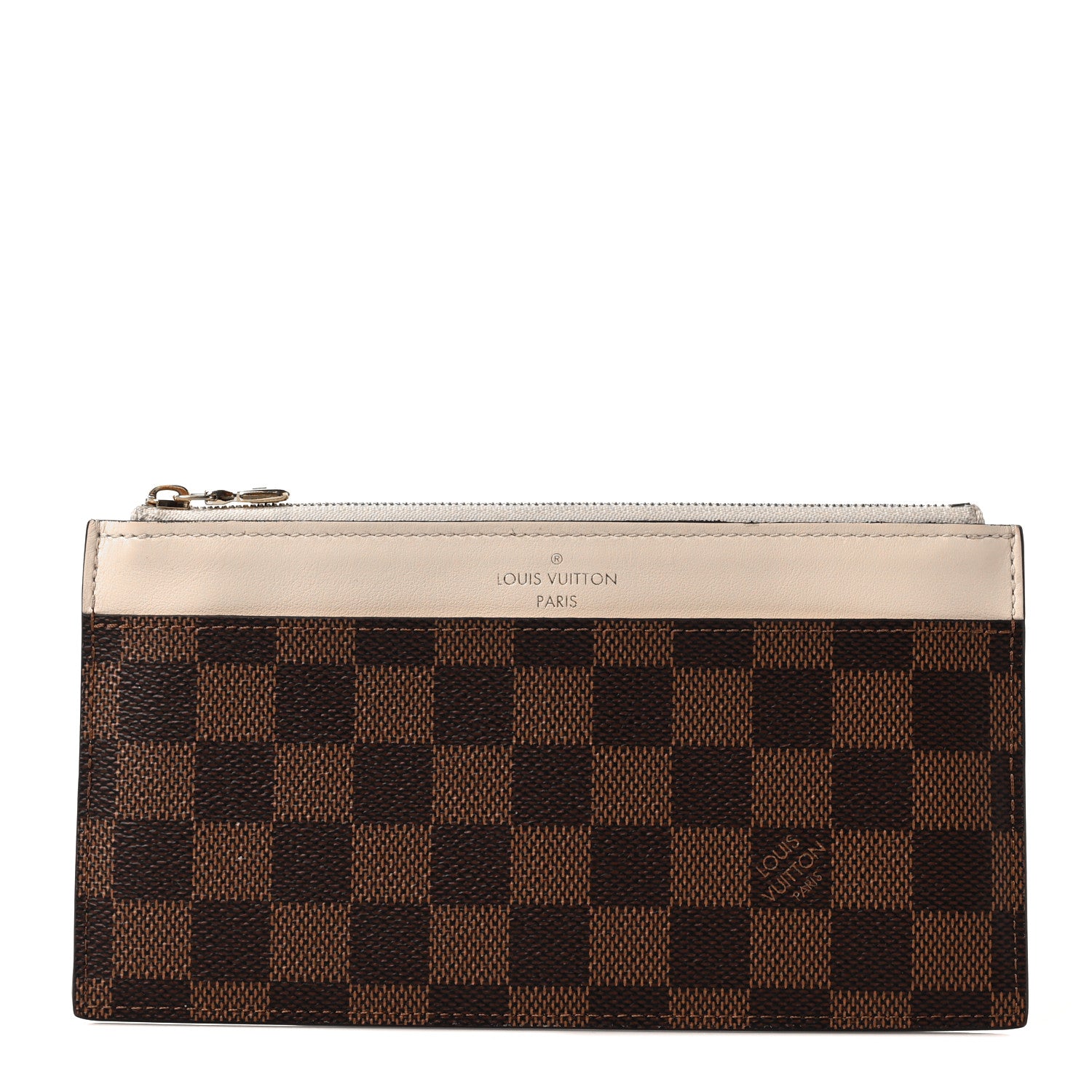 Louis Vuitton Damier Ebene Slim Purse Cream 1 of 8