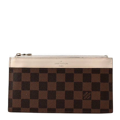 Louis Vuitton Damier Ebene Slim Purse Cream 1 of 8