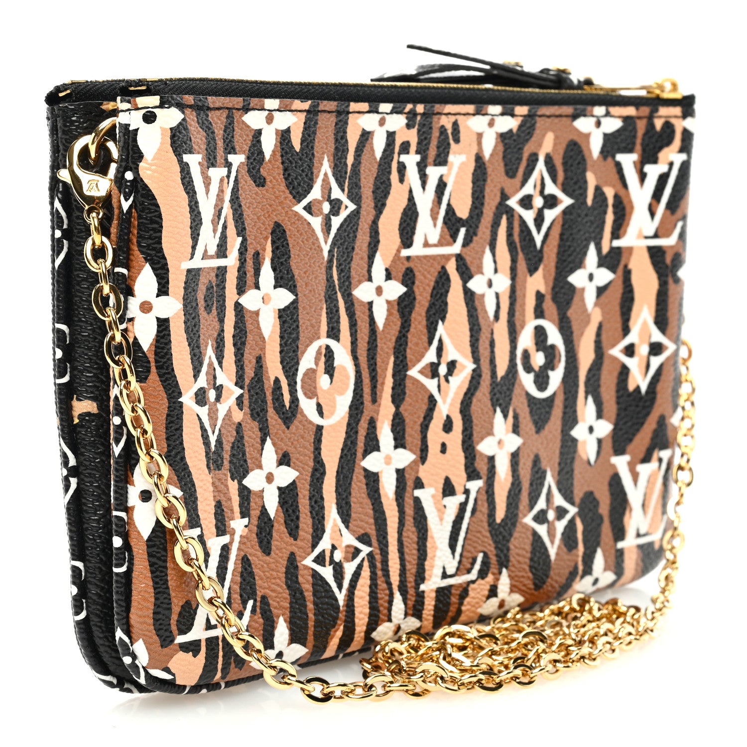 Louis Vuitton Monogram Giant Jungle Pochette Double Zip Black 3 of 10