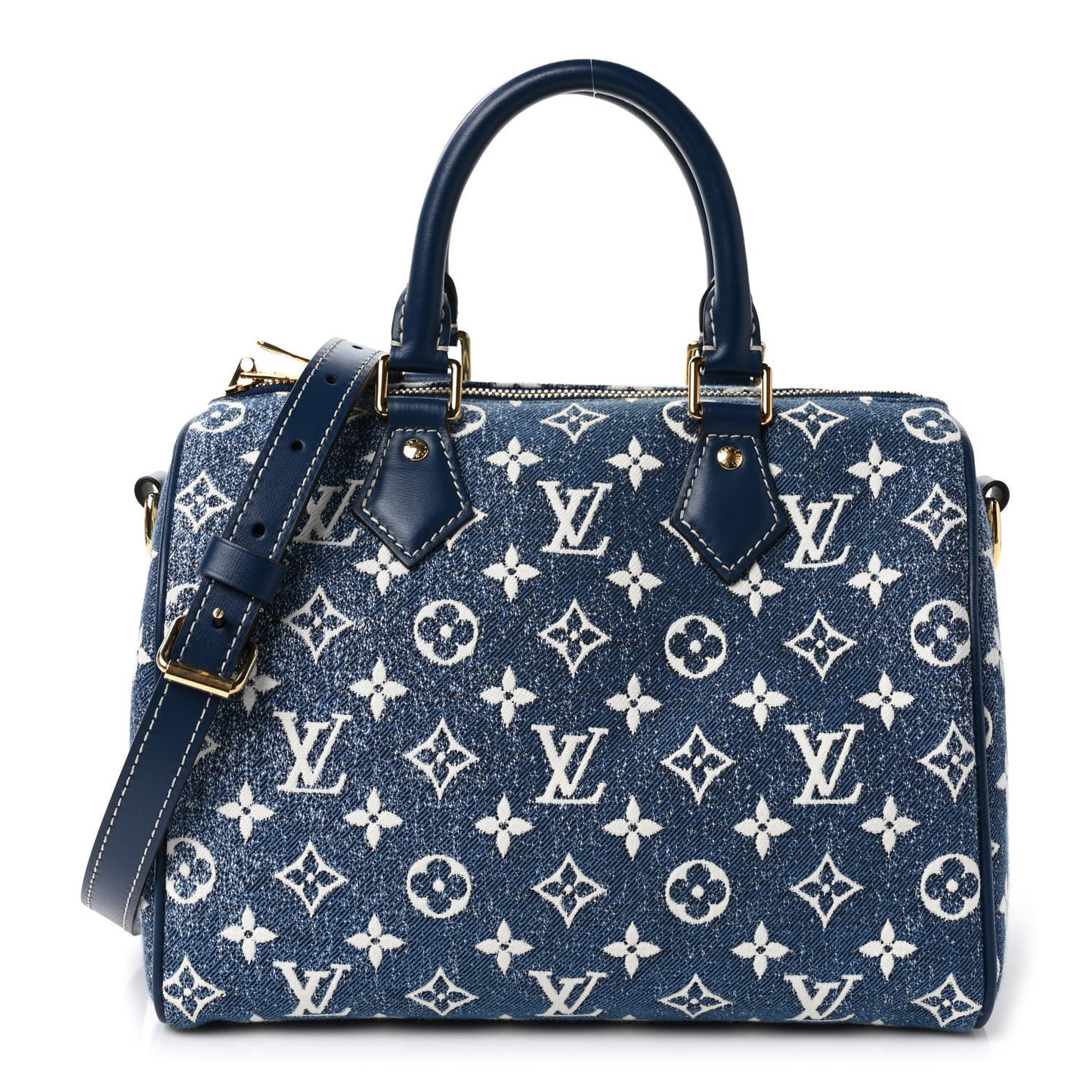 Monogram Jacquard Denim Speedy Bandouliere 25 Bleu