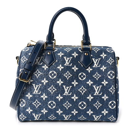 Louis Vuitton Monogram Jacquard Denim Speedy Bandouliere 25 Bleu 1 of 8
