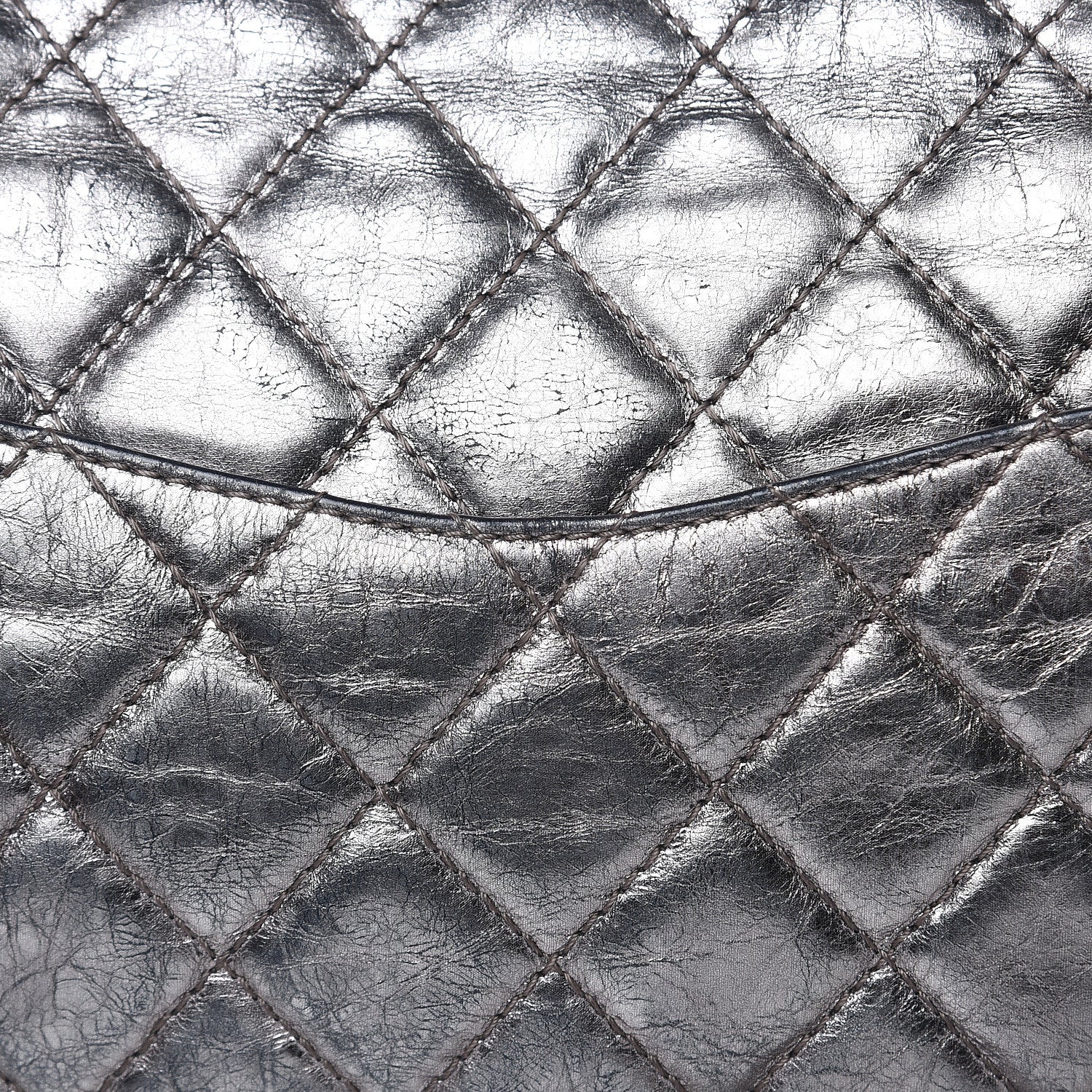 Chanel Metallic Aged Calfskin Quilted 2.55 Reissue 227 Flap Dark Silver 15 of 21