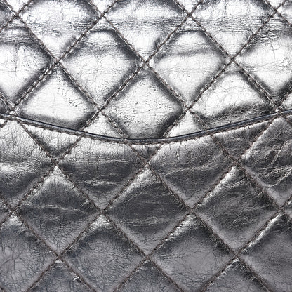 Chanel Metallic Aged Calfskin Quilted 2.55 Reissue 227 Flap Dark Silver 15 of 21