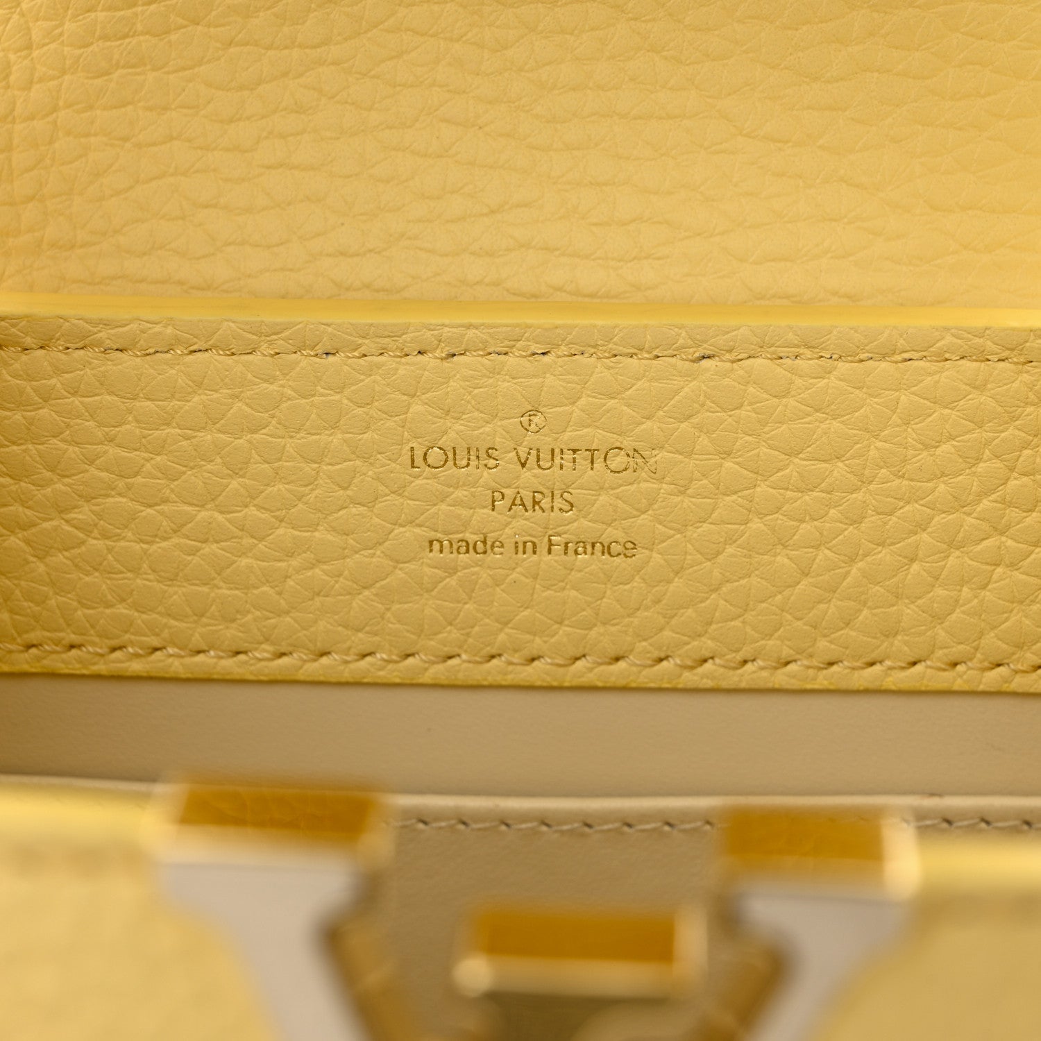 Louis Vuitton Taurillon Mini Capucines Jaune Plume 6 of 10