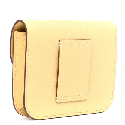 Hermes Epsom Constance Slim Wallet Jaune Poussin 2 of 8