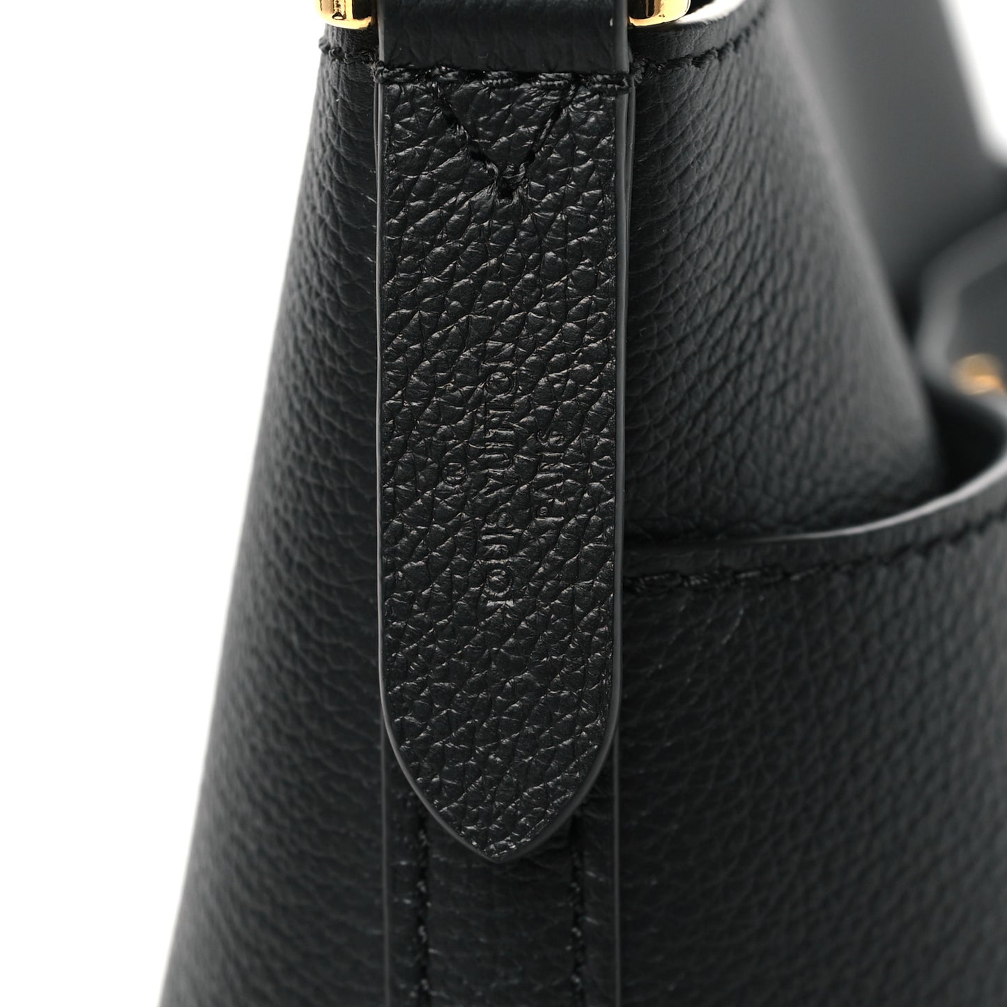 Calfskin Lock and Walk Bucket Black