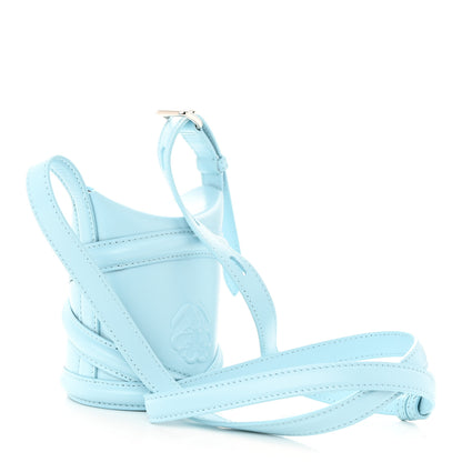 Alexander McQueen Calfskin Mini Curve Bucket Bag Pale Blue 3 of 11