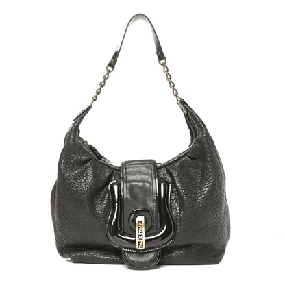 Fendi Nappa Patent B Buckle Hobo Black 1 of 11