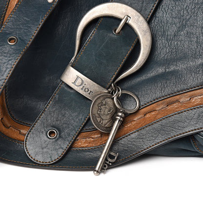 Christian Dior Calfskin Medium Gaucho Double Saddle Bag Dark Blue 12 of 12