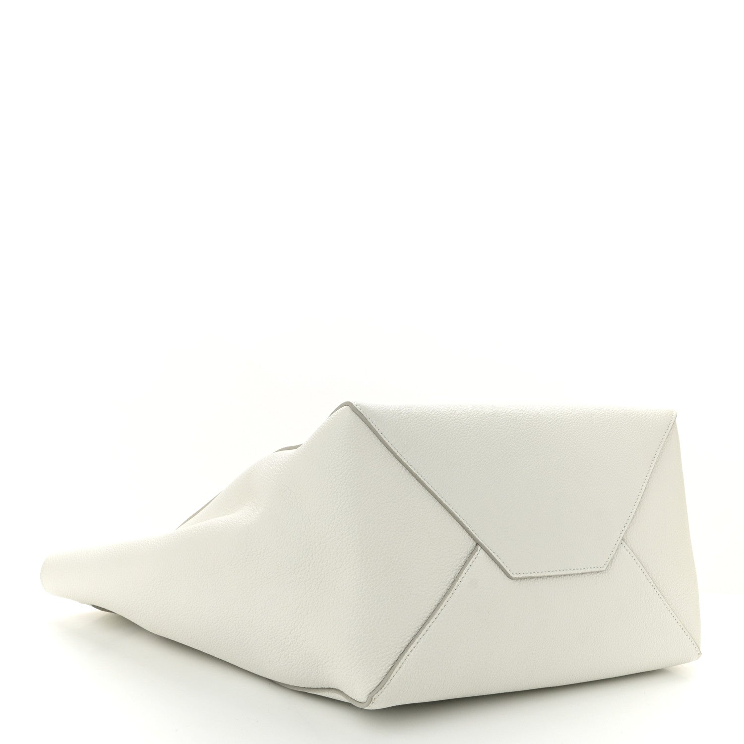 Celine Soft Grained Calfskin Small Belt Cabas Phantom White 4 of 11