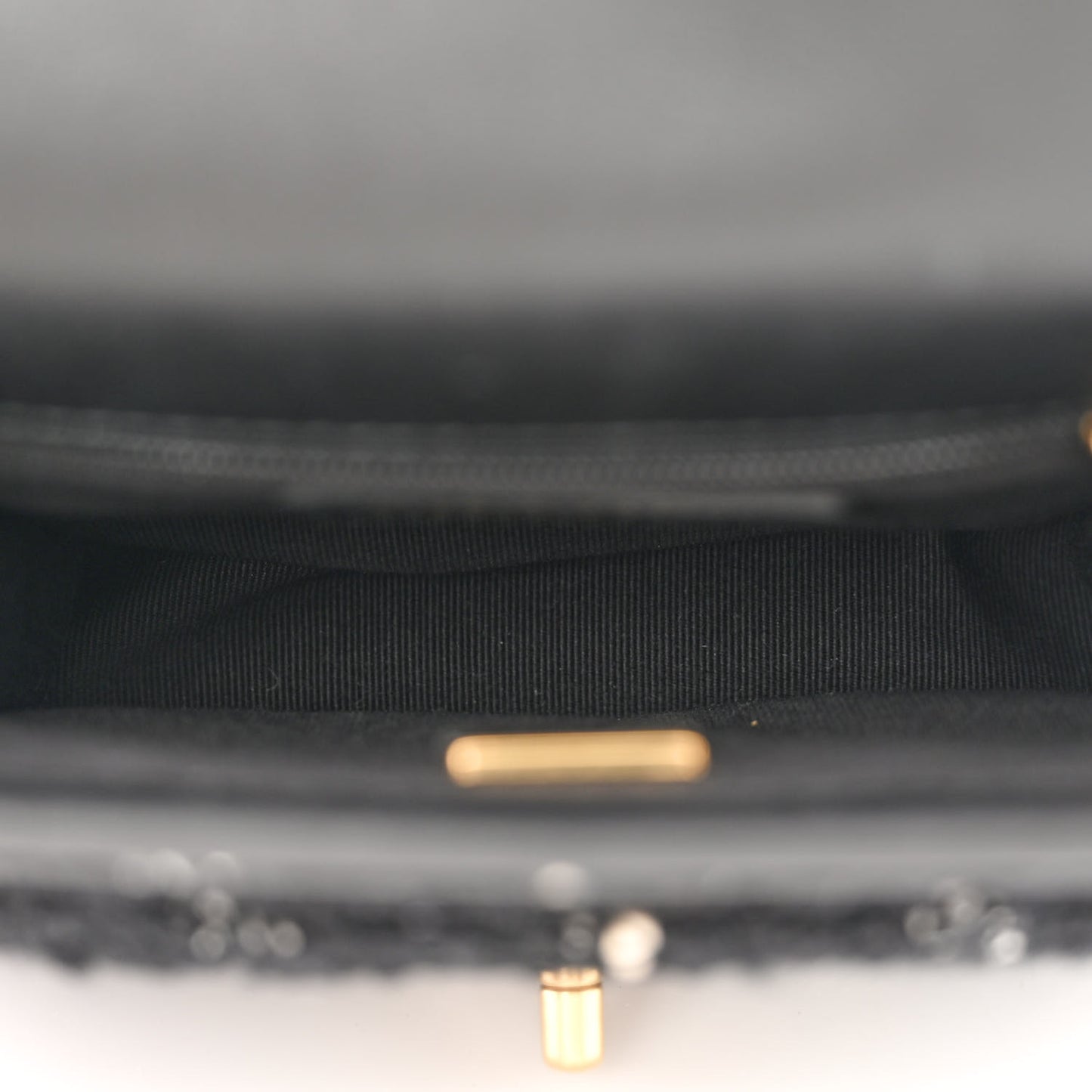 Tweed School Memory Mini Top Handle Flap Black White