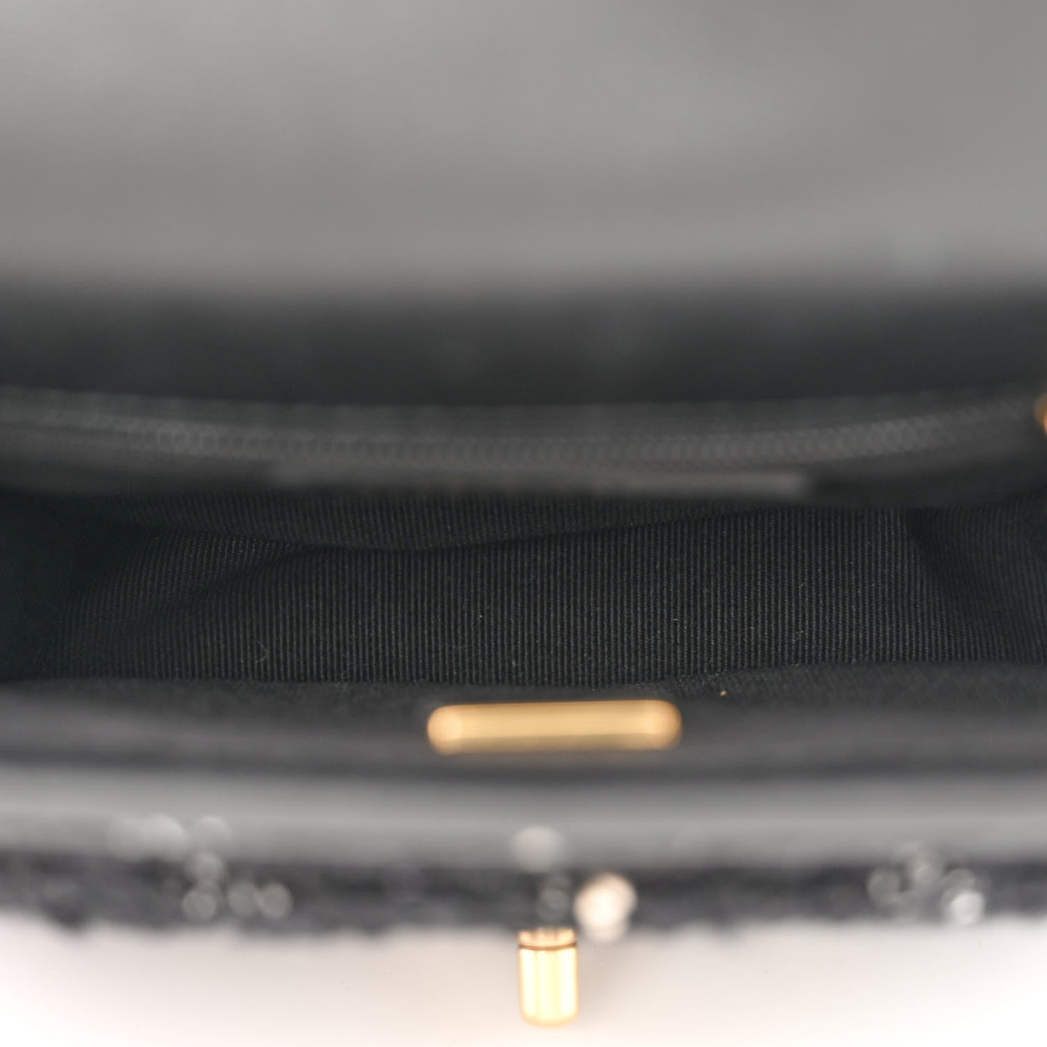 Chanel Tweed School Memory Mini Top Handle Flap Black White 5 of 11