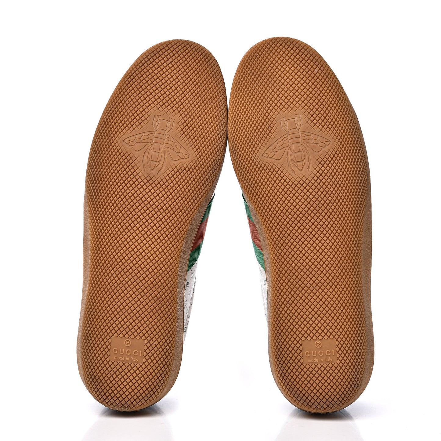 X DAPPER DAN Calfskin Suede GG Micro Monogram G74 Sneakers 39.5 Emerald Mystic White
