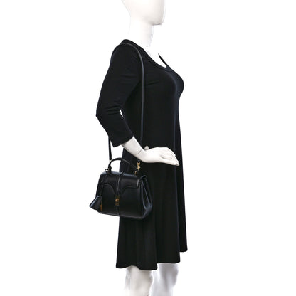 Celine Satinated Calfskin Mini 16 Top Handle Bag Black 2 of 10