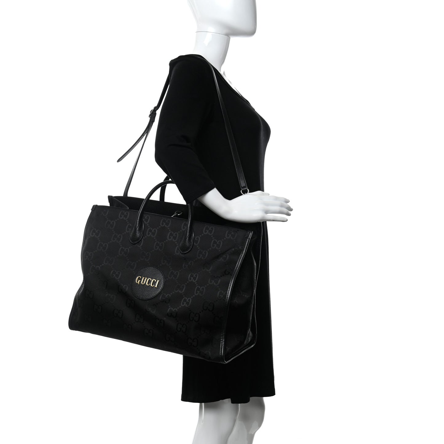 Econyl Nylon Monogram Large Off The Grid Tote Bag Black