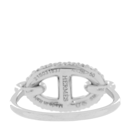 Hermes 18K White Gold Diamond Farandole Ring 50 5.25 3 of 5