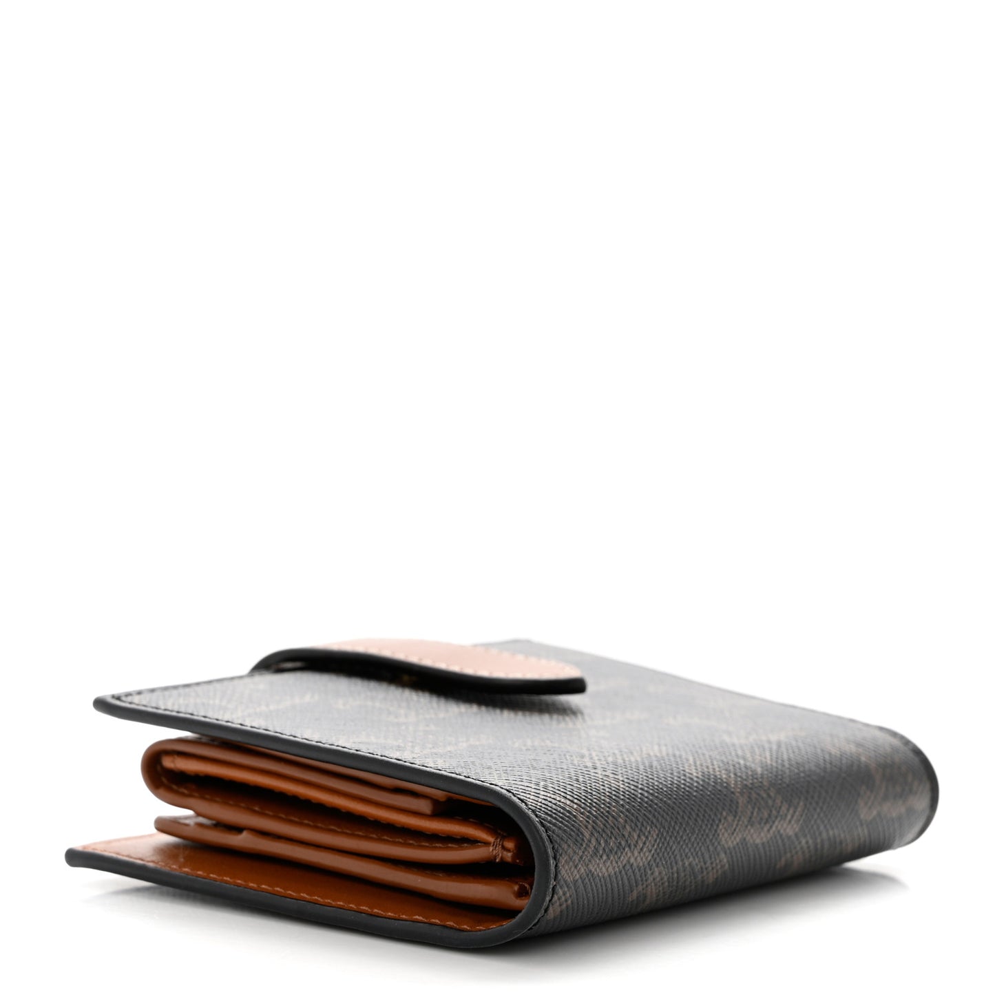 Canvas Triomphe Small Strap Wallet Tan