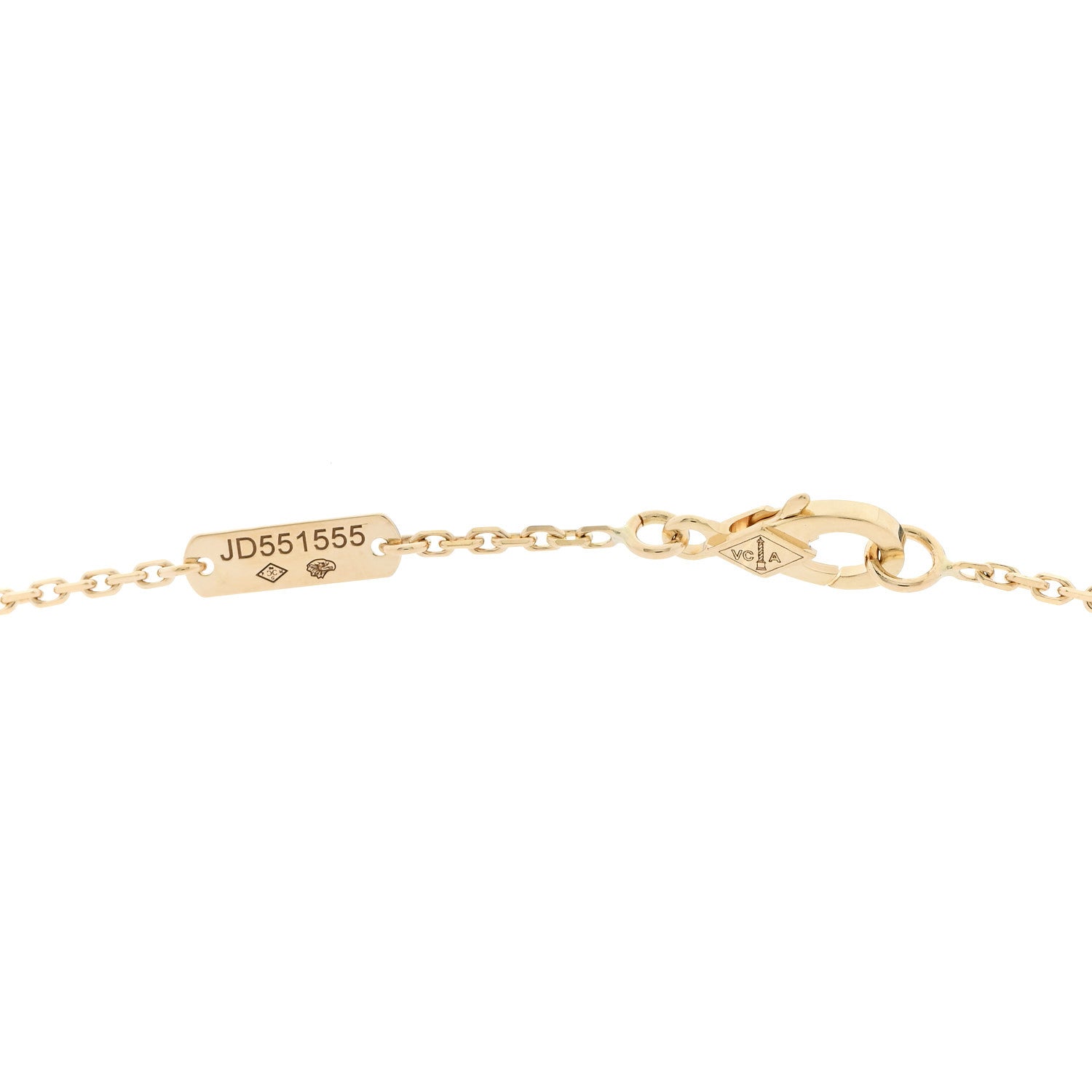 Van Cleef & Arpels 18K Yellow Gold Black Onyx Vintage Alhambra Pendant Necklace 4 of 6