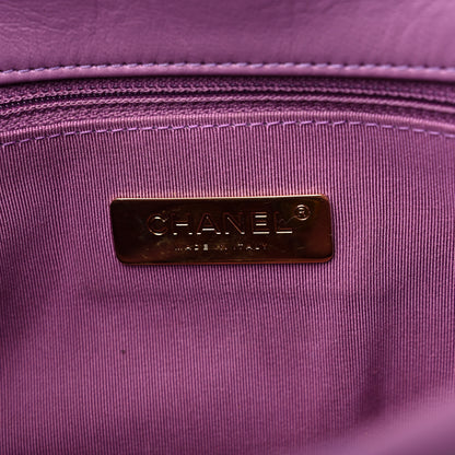 Chanel Goatskin Quilted Medium Chanel 19 Flap Violet Purple 6 of 10
